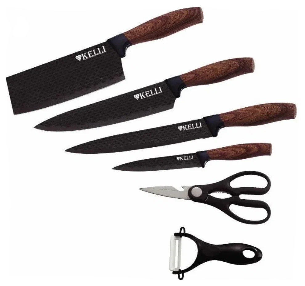 Кухонные ножи, наборы кухонных ножей KELLI KL-2034