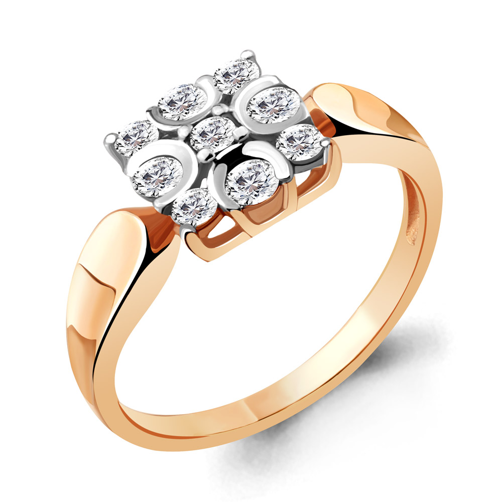 

Кольцо из серебра с фианитом р. 17,5 Aquamarine 68715А_925_з, 68715А_925_з