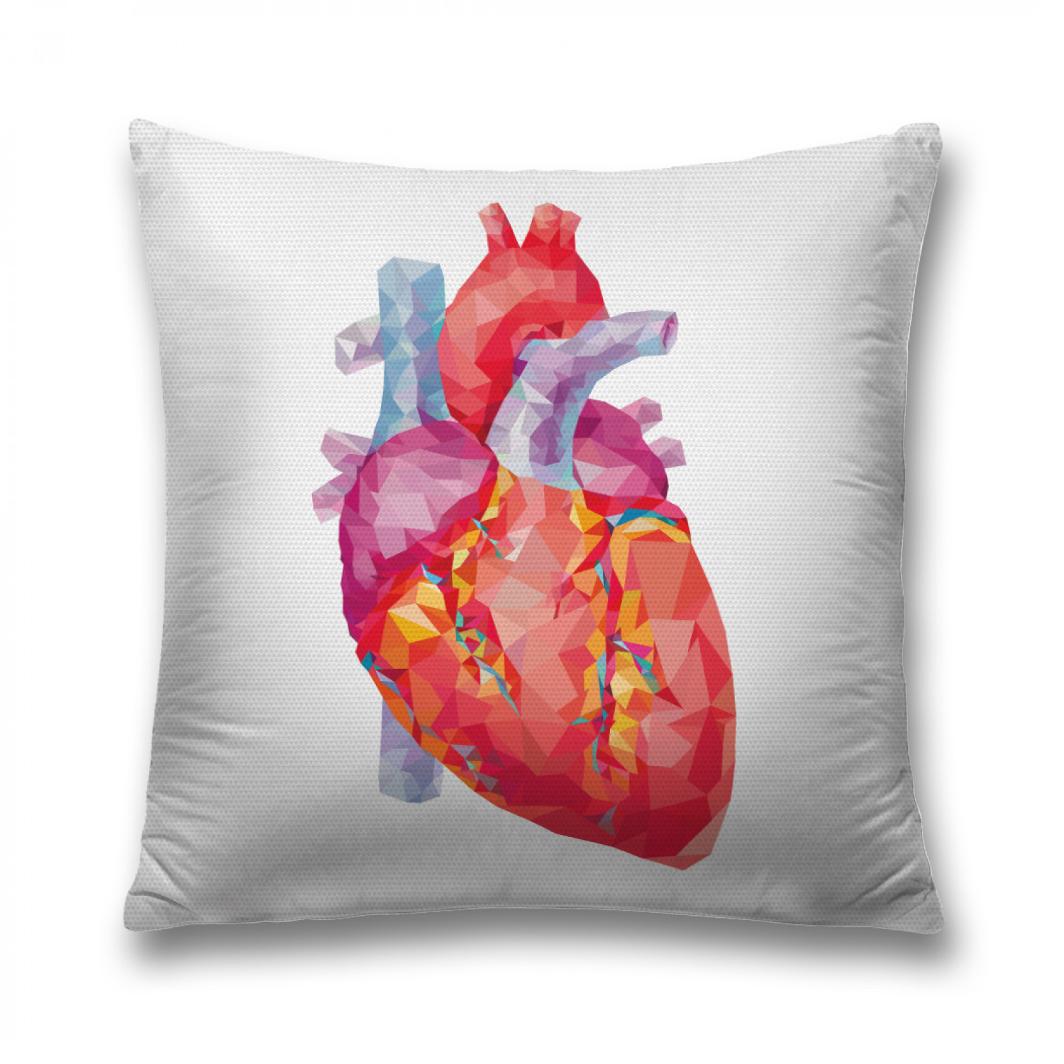 

Наволочка декоративная JoyArty "Анатомическое сердце" на молнии, 45x45 см, Белый, Анатомическое сердце