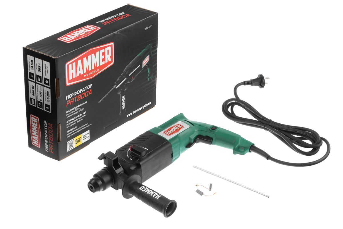 Перфоратор Hammer PRT800A 800 Вт SDS+ 26мм 0-1245об/мин 2.6Дж