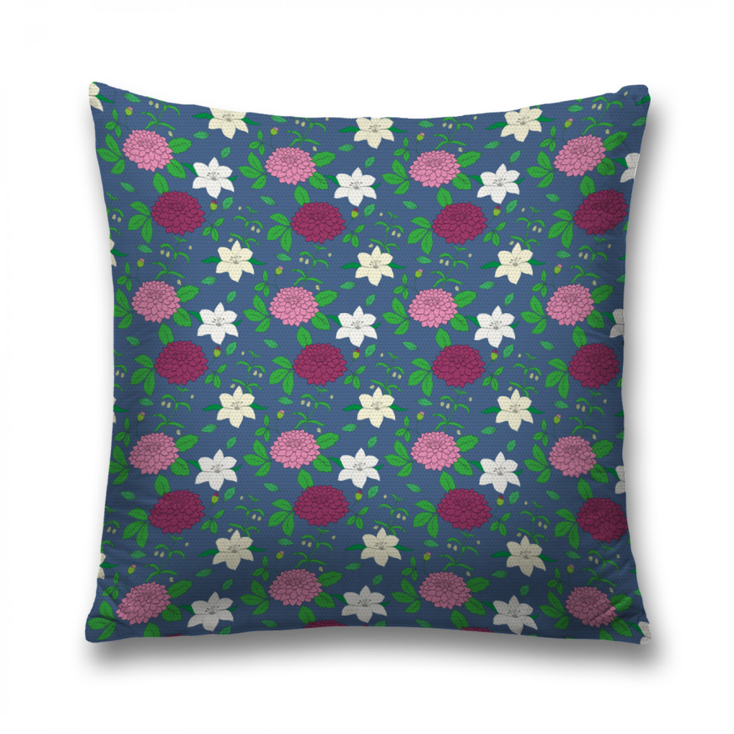 

Наволочка декоративная JoyArty "Цветы в саду" на молнии, 45x45 см, Синий, Цветы в саду