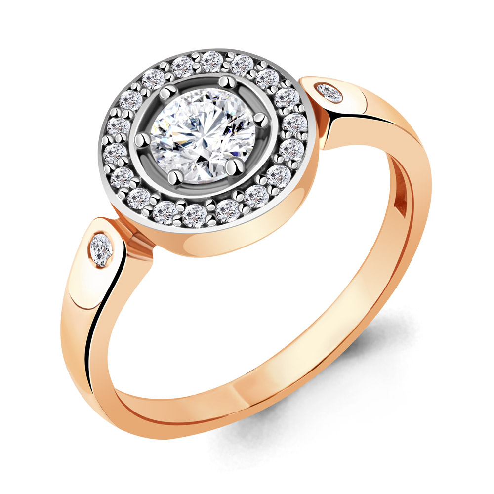 

Кольцо из серебра с фианитом р.  Aquamarine 68743А_925_з, 68743А_925_з