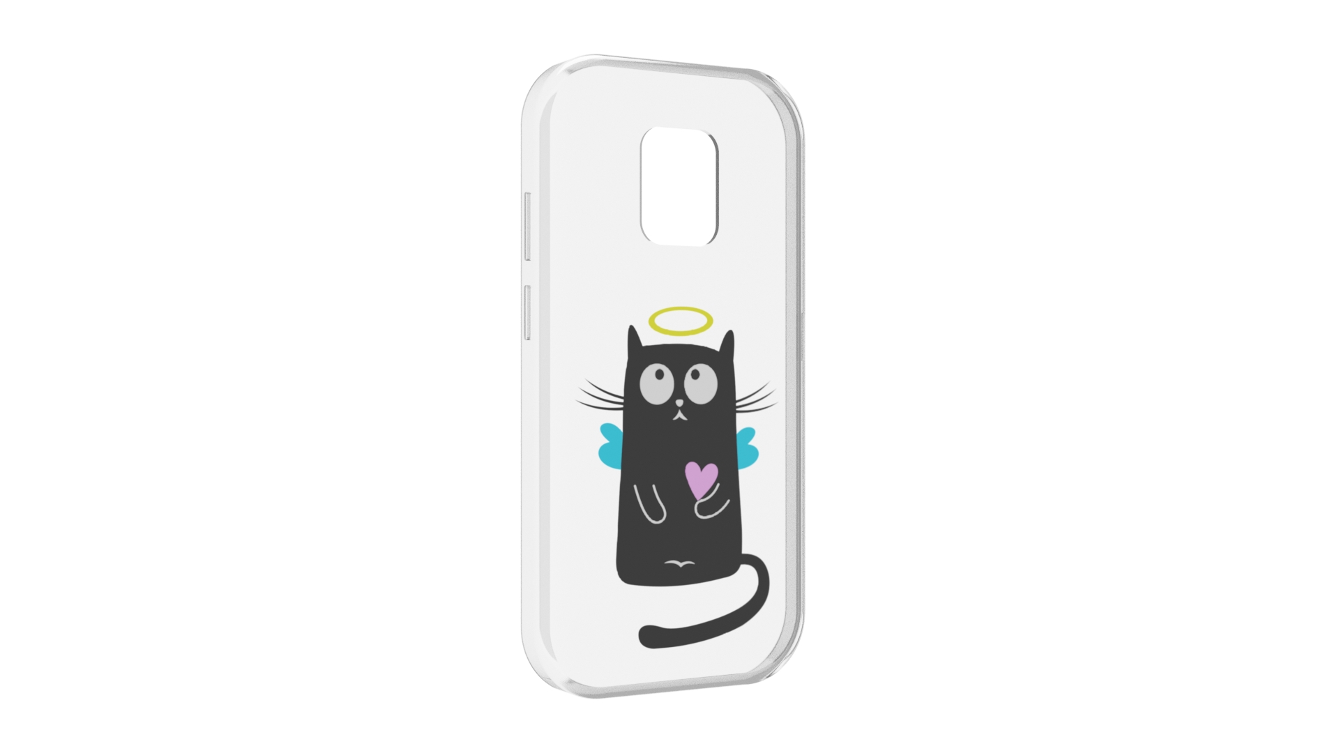 

Чехол MyPads Кот ангелок для UleFone Power Armor 14 / 14 Pro, Прозрачный, Tocco