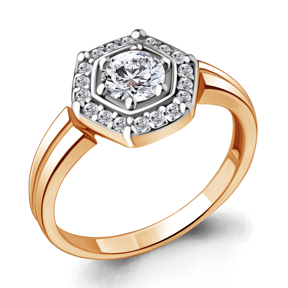 

Кольцо из серебра с фианитом р.  Aquamarine 68744А_925_з, 68744А_925_з