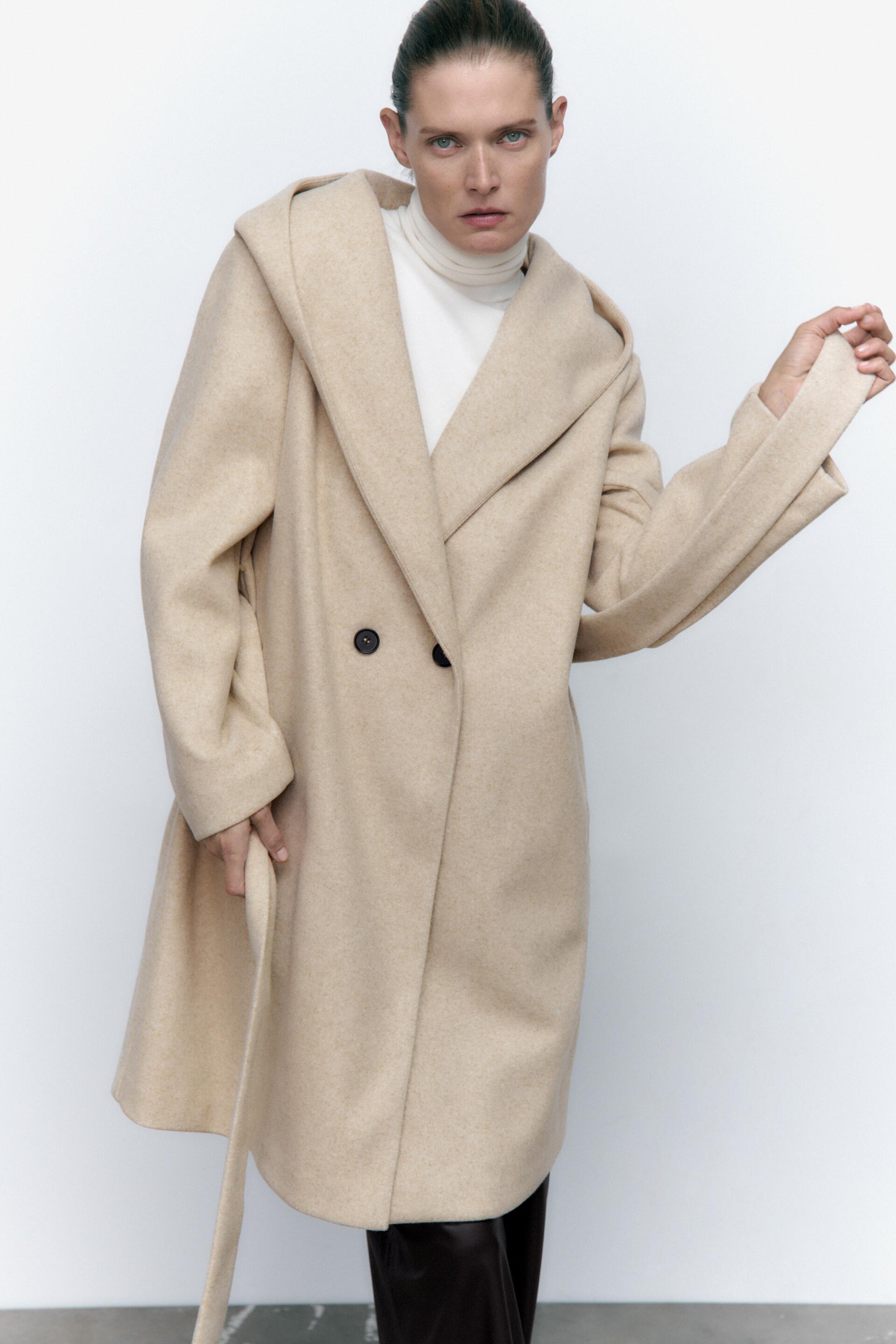 

Пальто женское ZARA 03046304 бежевое XL (доставка из-за рубежа), Бежевый, 03046304