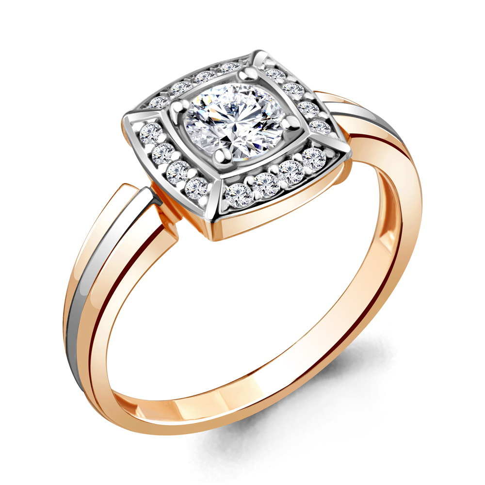 

Кольцо из серебра с фианитом р. 18 Aquamarine 68745А_925_з, 68745А_925_з