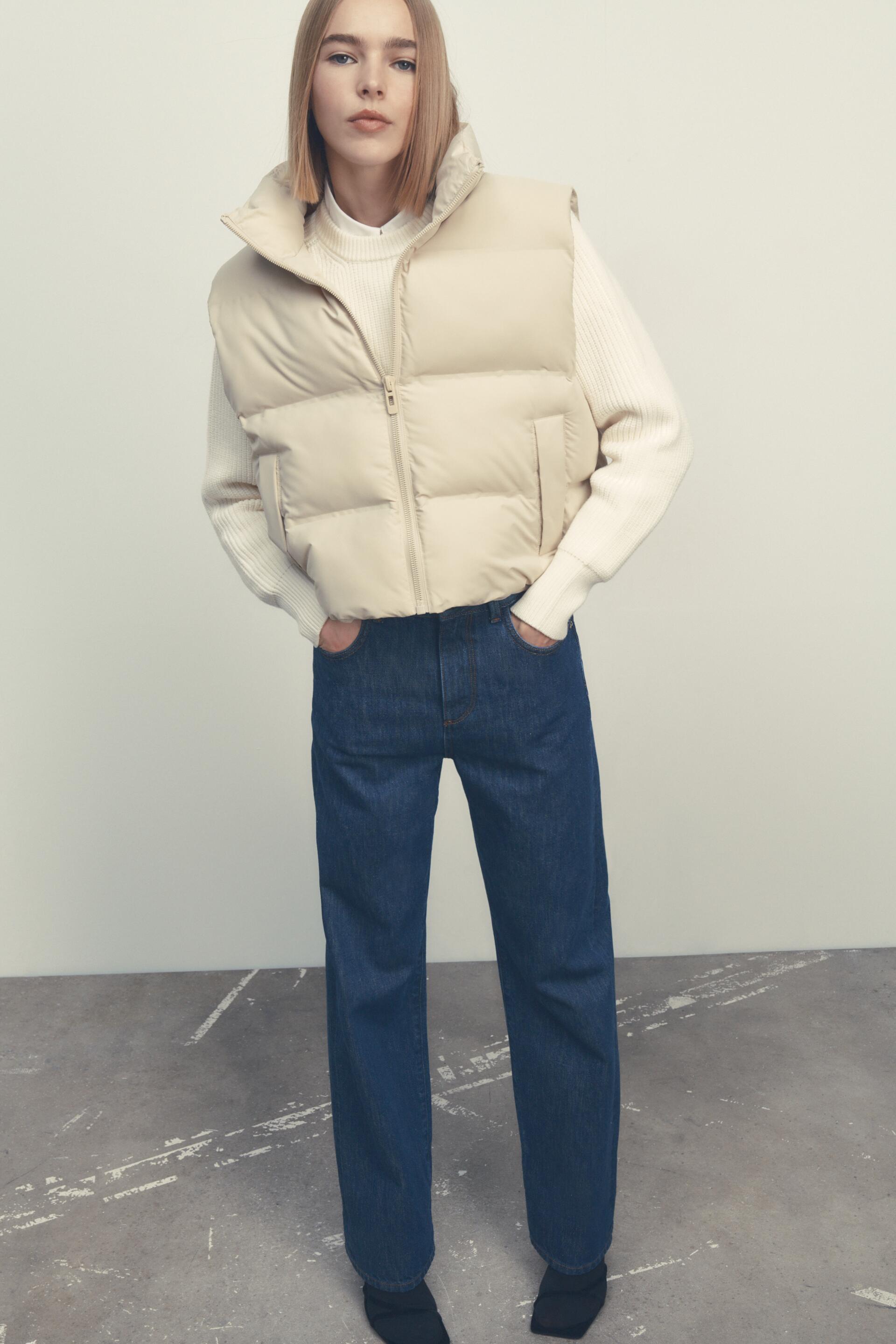 

Утепленный жилет женский ZARA 03046742 белый M (доставка из-за рубежа), 03046742
