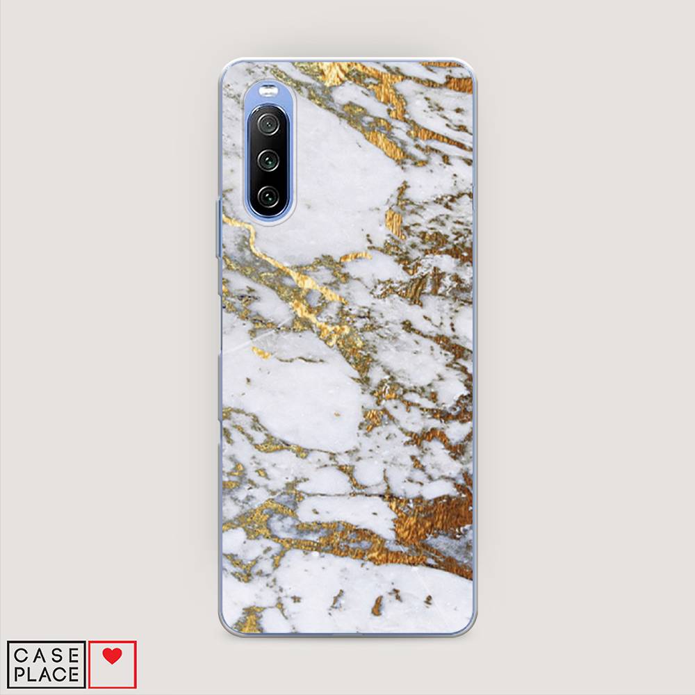 фото Чехол awog "белый мрамор" для sony xperia 10 iii