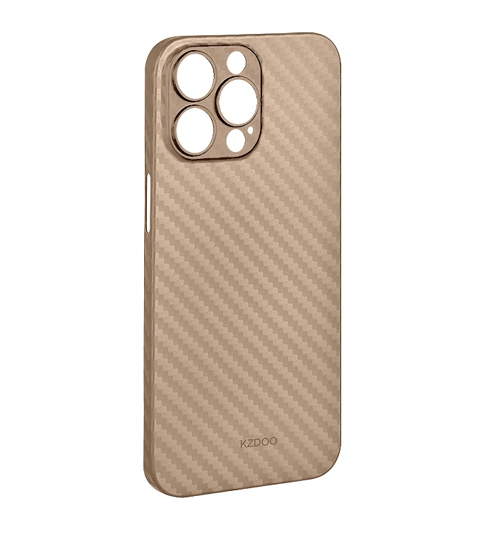 Чехол iPhone 15 Pro Air Carbon, золотой (IS010089)