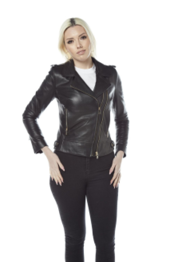 

Кожаная куртка женская Hodore H39-B901 черная 3XL (доставка из-за рубежа), Черный, H39-B901