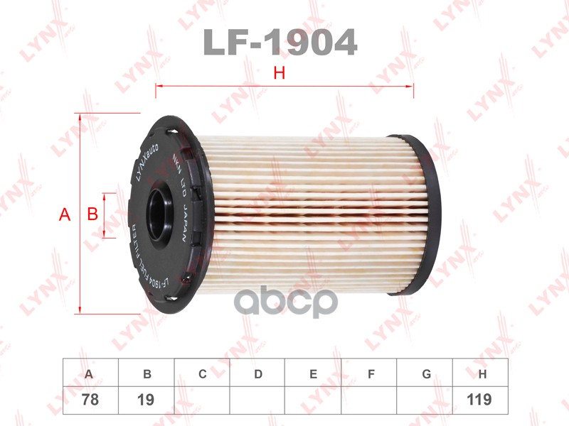 

Фильтр топливный LYNXauto LF-1904