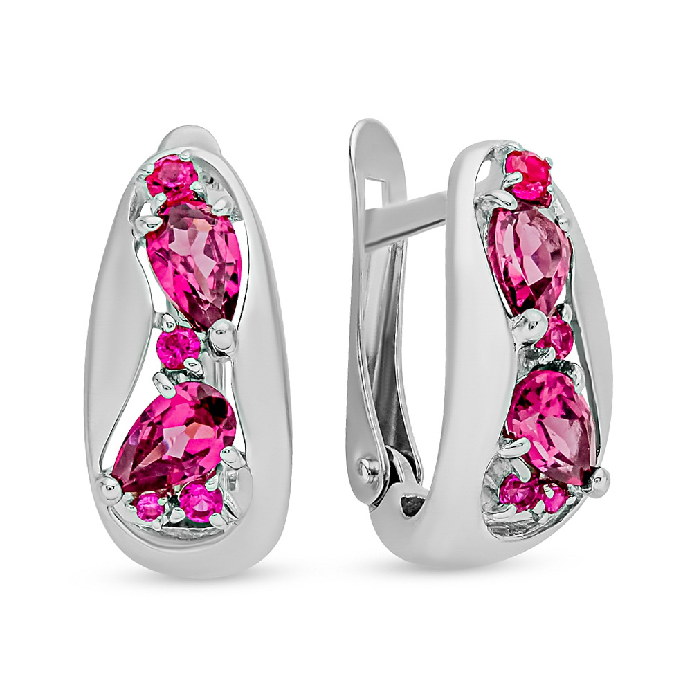 

Серьги из серебра 585Gold 702010981, рубин/родолит, 702010981