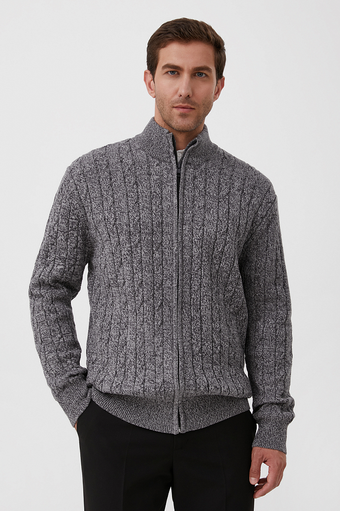 

Кардиган мужской FAB21105 Finn Flare серый 2XL, FAB21105