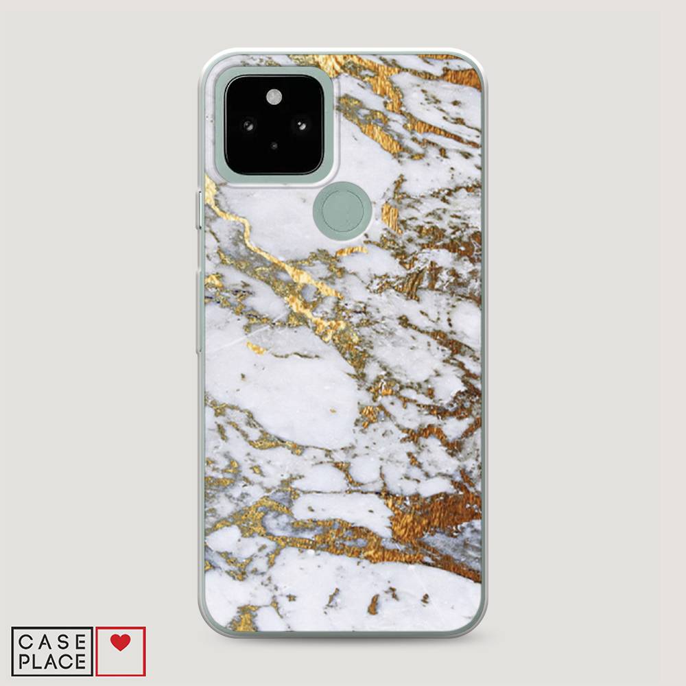 фото Чехол awog "белый мрамор" для google pixel 5