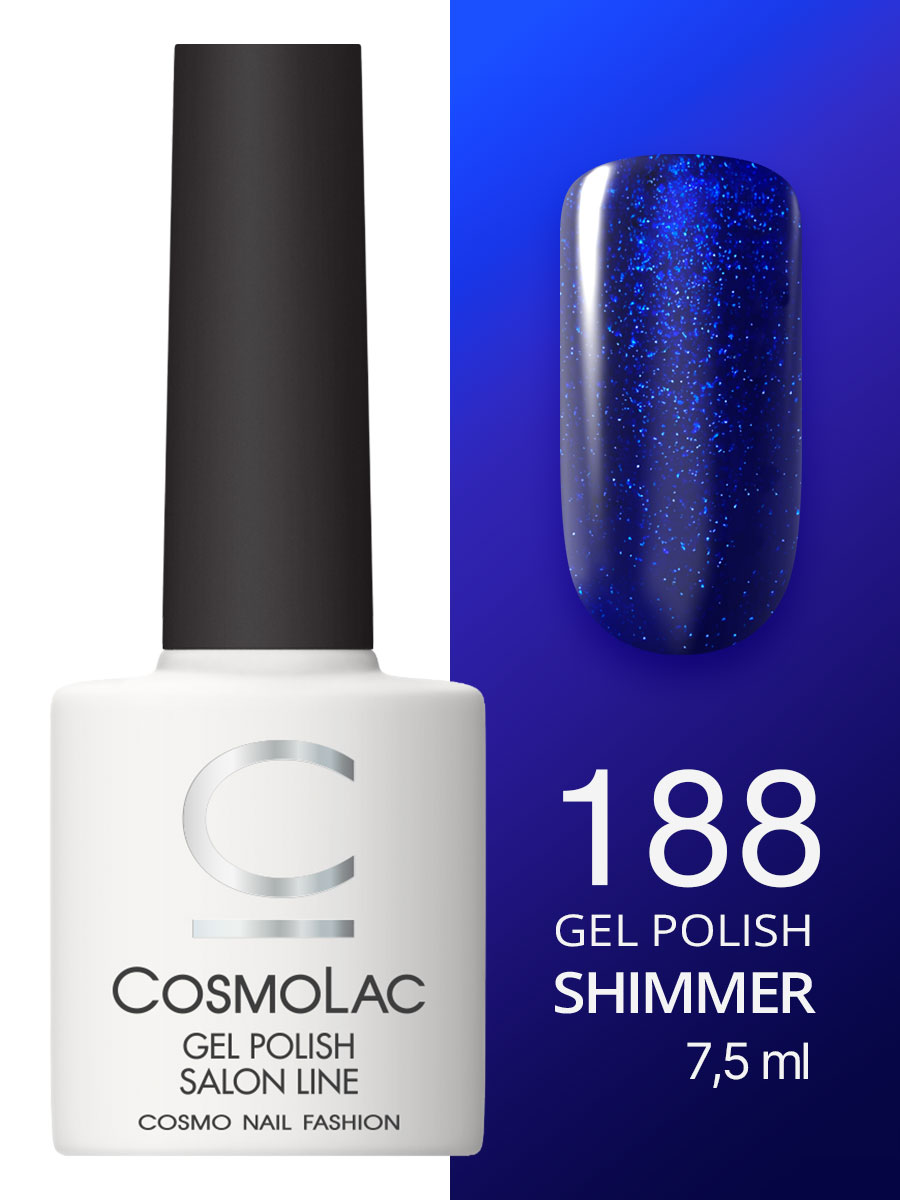 

Гель-лак CosmoLac 7,5 мл 188 , Русская зима ., Синий