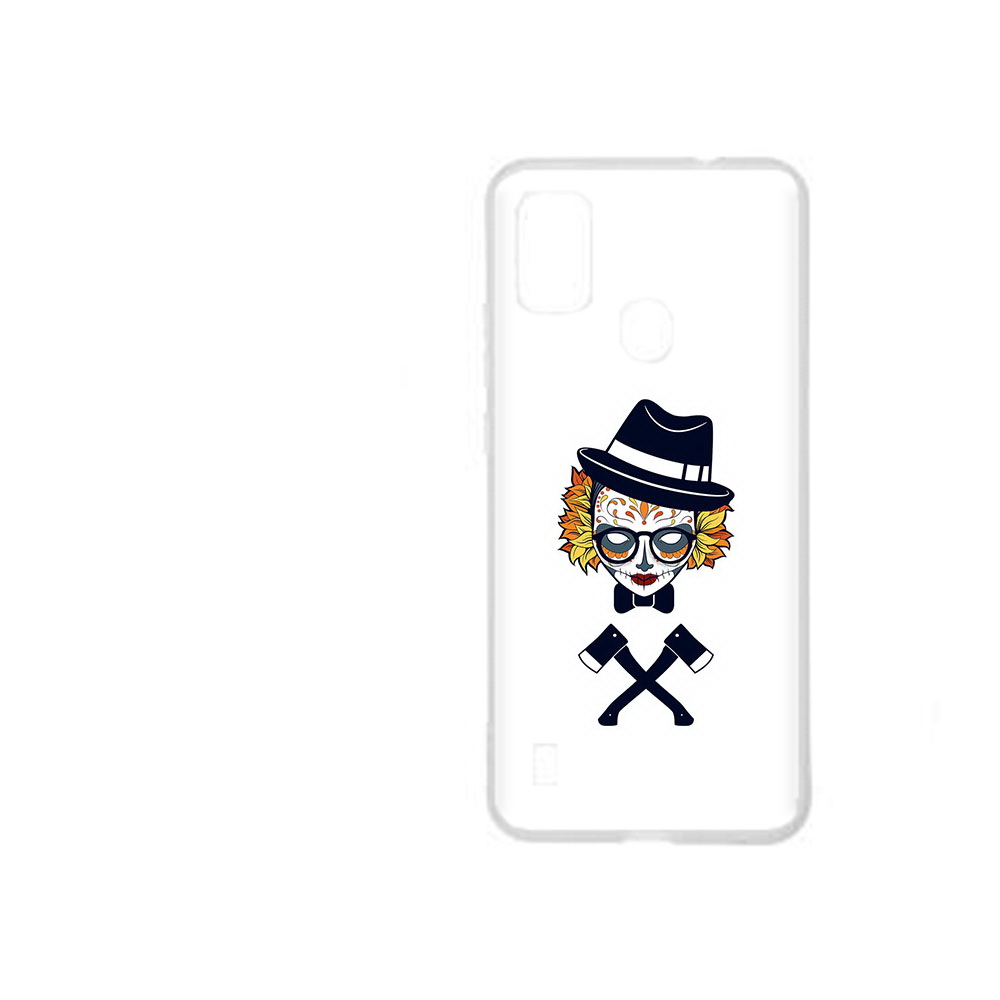 Чехол MyPads Tocco для ZTE Blade A51 девушка в маске с топорами рисунок (PT160198.458.304)