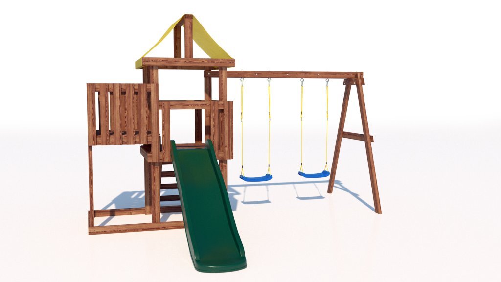 

Детская деревянная игровая площадка для улицы, дачи CustWood Junior JC4, JC4