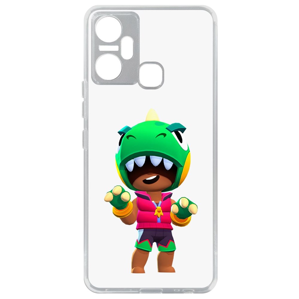 

Чехол-накладка Brawl Stars-Дино Леон для Infinix Smart 6 Plus, Прозрачный