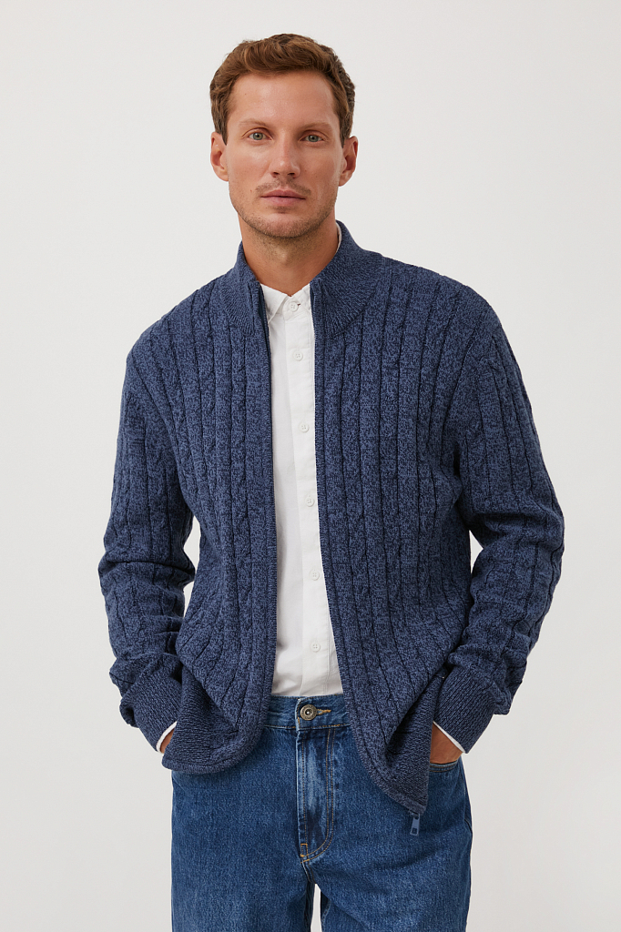 

Кардиган мужской FAB21105 Finn Flare голубой 3XL, FAB21105