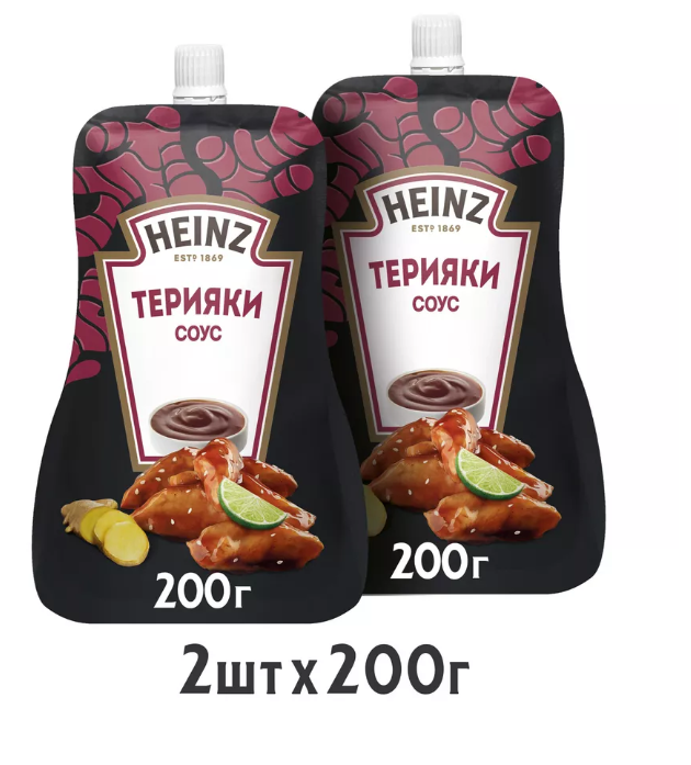 Соус Heinz Терияки, 2 шт по 200 г