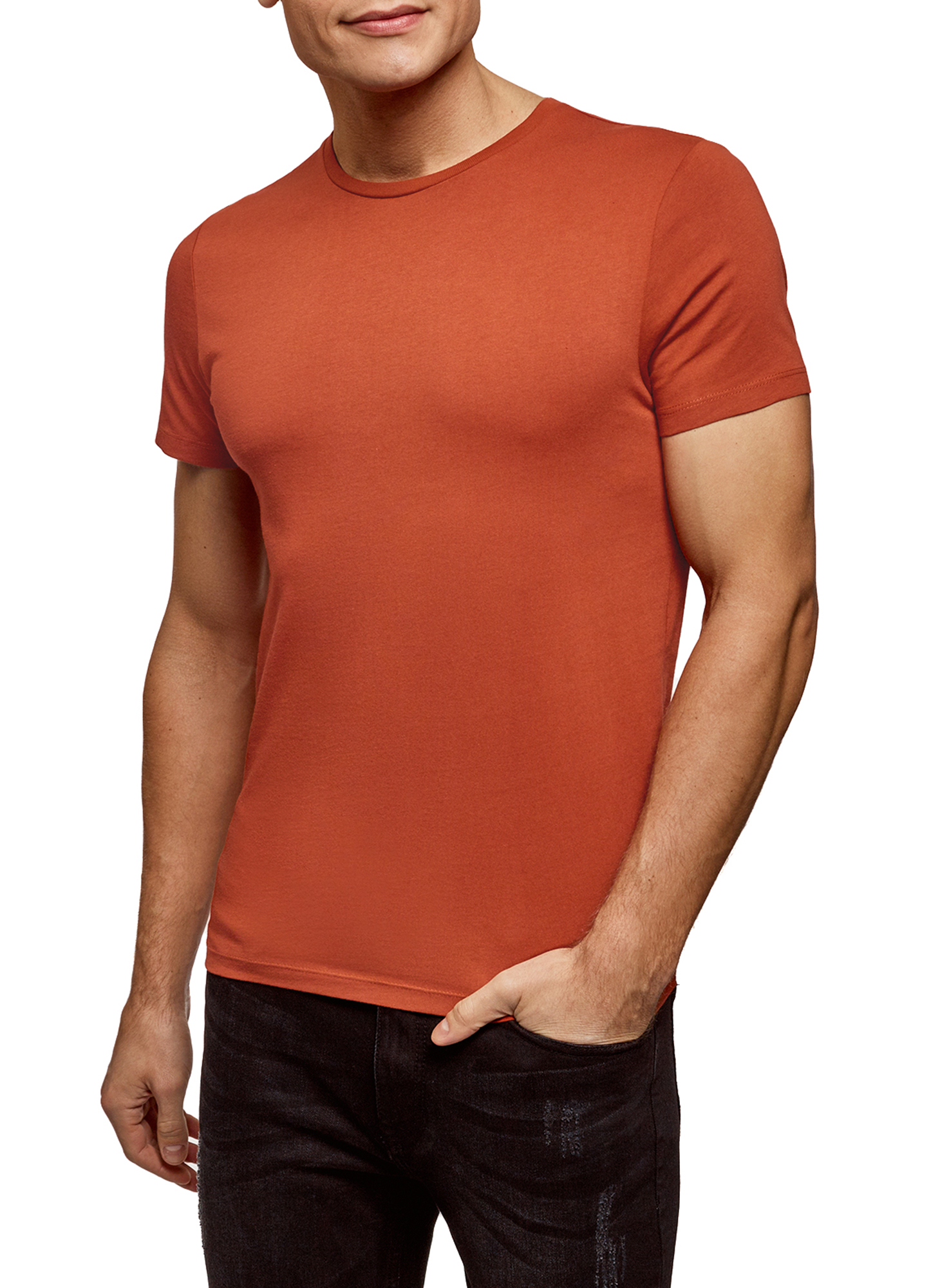 

Футболка мужская oodji 5B621002M красная 2XL, 5B621002M