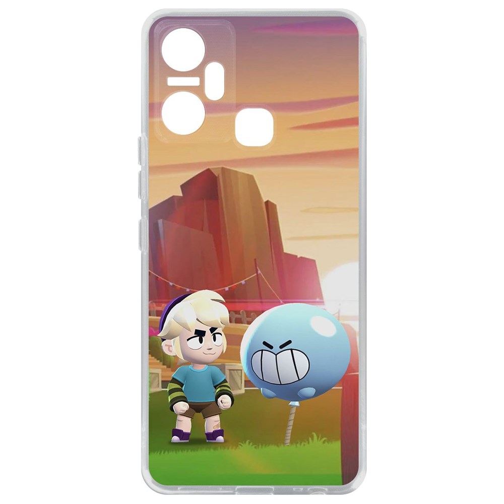 

Чехол-накладка Brawl Stars-Гас для Infinix Smart 6 Plus, Прозрачный