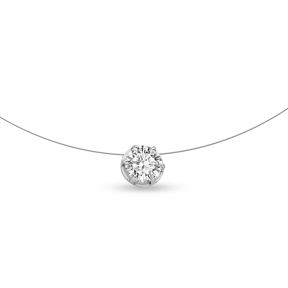 

Колье из серебра 40 см 585Gold 706000525, фианит, 706000525