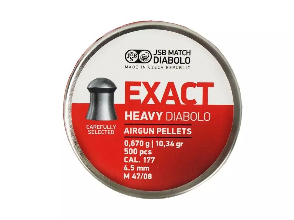 Пули пневматические JSB Exact Heavy Diabolo 4,5 мм 0,67 грамма (500 шт.) 4,52