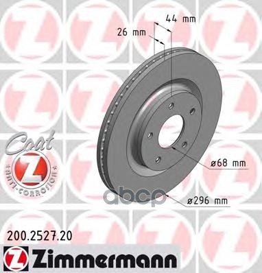 

Тормозной диск ZIMMERMANN комплект 1 шт. 200252720