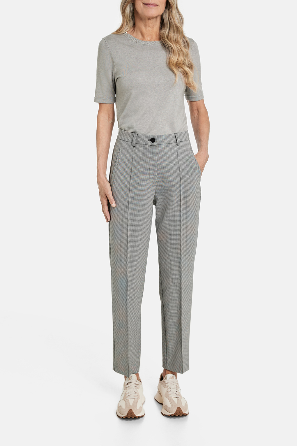 

Брюки женские Gerry Weber 220012-31342 серые 42, Серый, 220012-31342