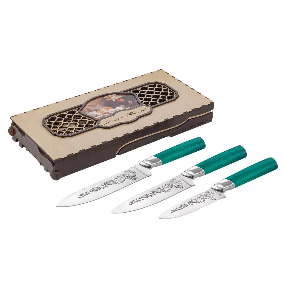 Набор кухонных ножей в подарочном футляре Mirus Group Поиск-ПНКН-1