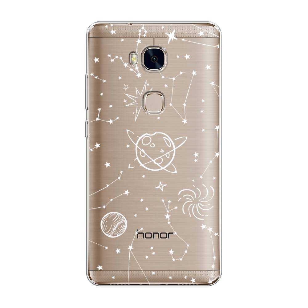

Чехол для Honor 5X "Планеты в космосе", Белый, 60550-2