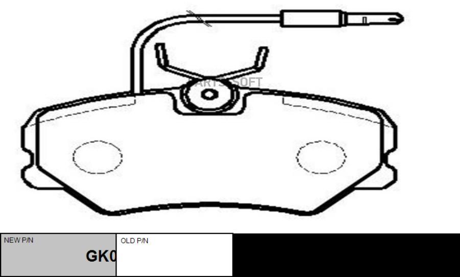 

Колодки дисковые передние Peugeot 405 1.4-1.9D 87-95 Ctr gk0859