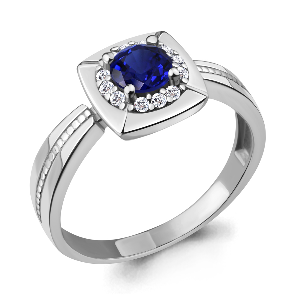 

Кольцо из серебра с сапфиром р. 16,5 Aquamarine 68746АБ_925_р, 68746АБ_925_р