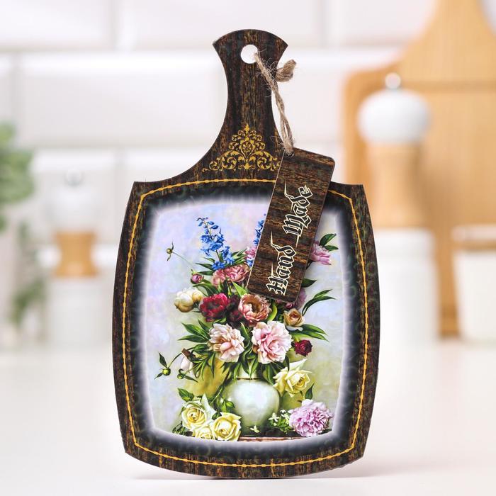 

Доска декоративная "Светлый цветочный набор", 22,6х13,5х0,5 см, Разноцветный