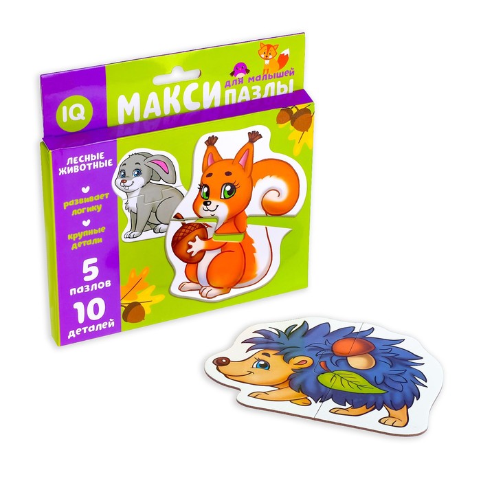 Макси-пазлы Puzzle Time Лесные животные 3443427 пазл puzzle time тропические животные 260 элементов