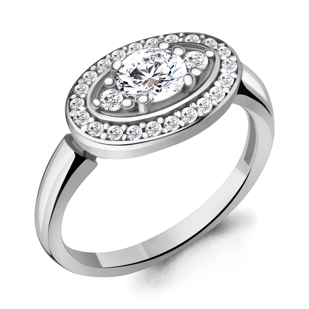 

Кольцо из серебра с фианитом р. 18,5 Aquamarine 68747А_925_р, 68747А_925_р