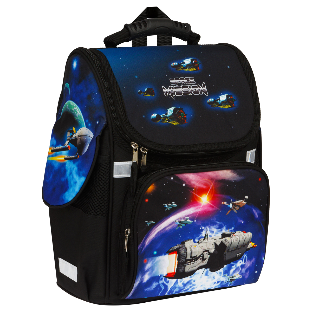 Ранец ArtSpace Junior Space Mission 37*28*21см, 1 отделение, 3 кармана, цветной/рисунок ранец berlingo expert mini warrior robot 36 27 14см 2 отделения 2 кармана анатомическ