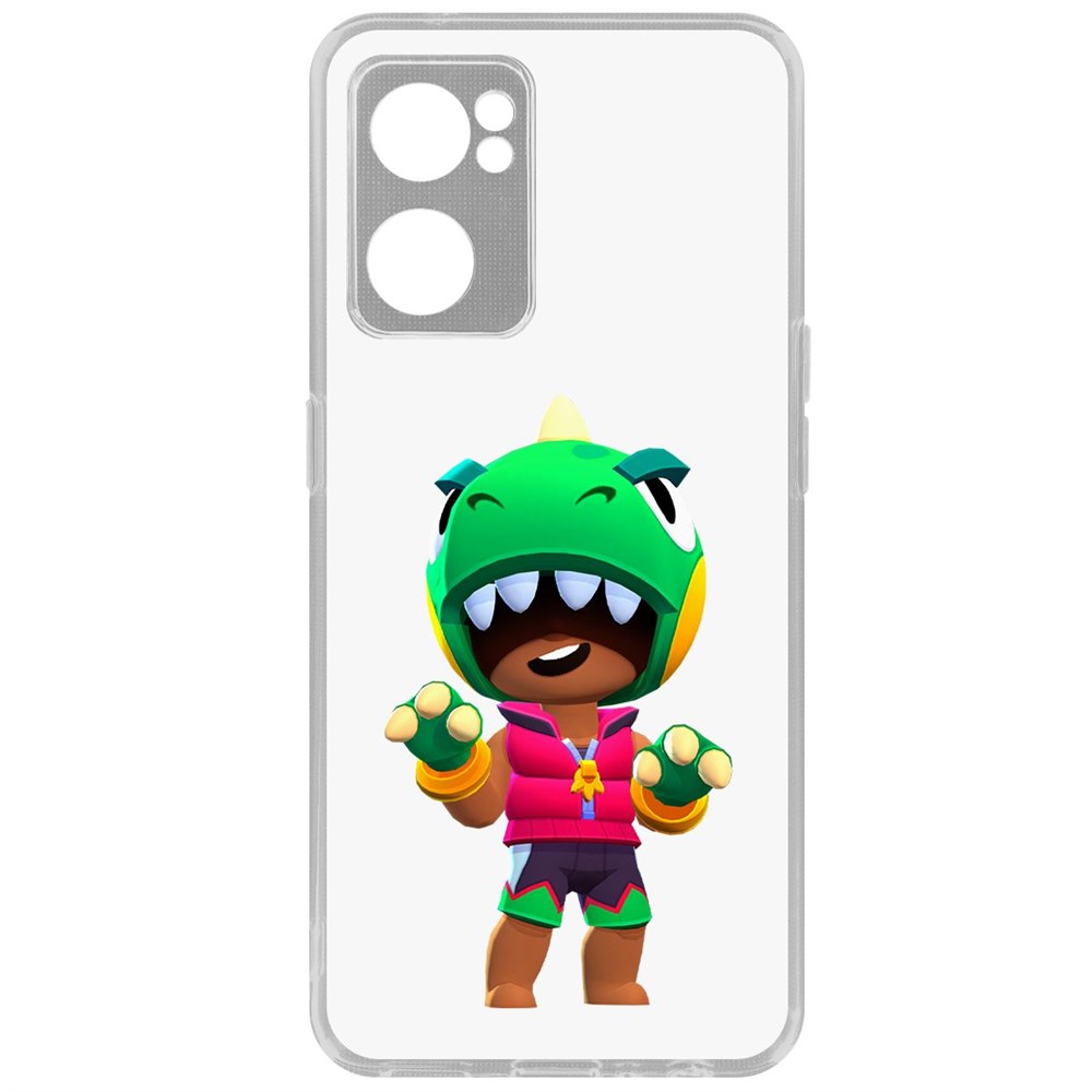 

Чехол-накладка Brawl Stars-Дино Леон для Oppo Reno7 5G, Прозрачный
