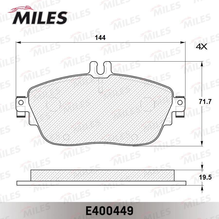 

Тормозные колодки Miles E400449