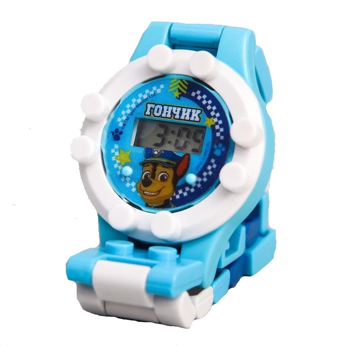 

Детские наручные часы PAW Patrol, Щенячий Патруль лего, Гончик, с ремешком-конструктором, лего, Гончик, с ремешком-конструктором