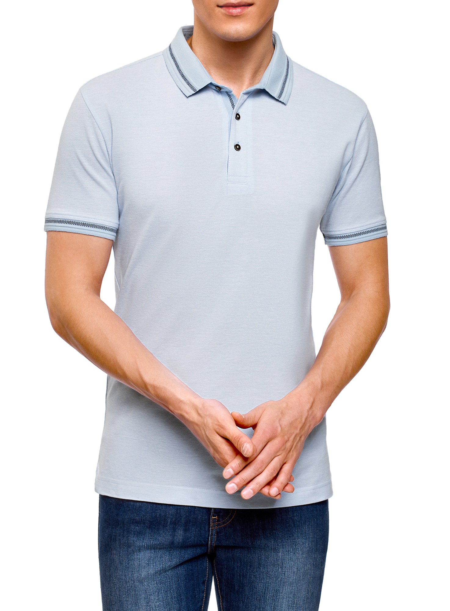 

Футболка мужская oodji 5L412272M синяя M, 5L412272M