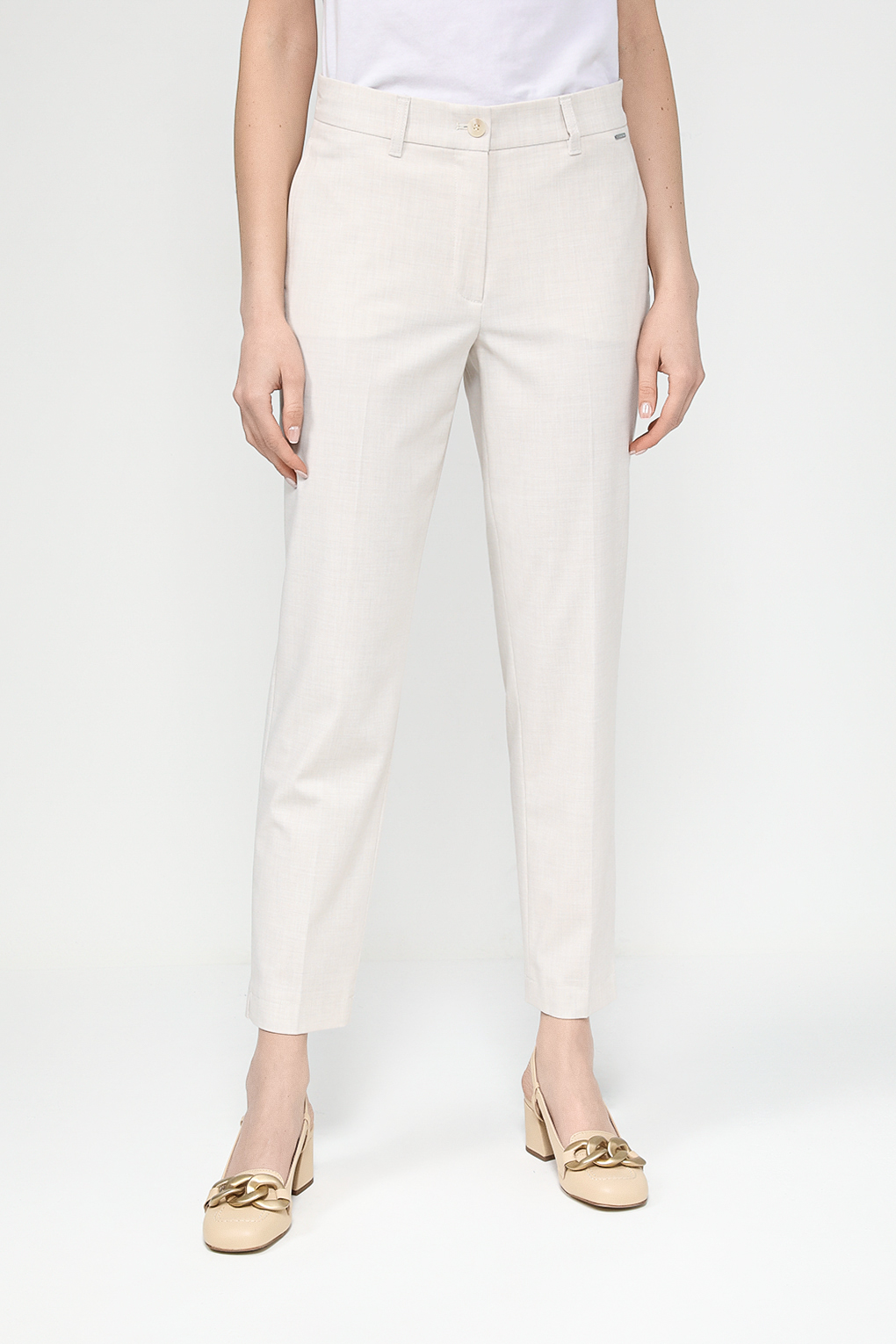 

Брюки женские Gerry Weber 222008-66205 белые 44R, Белый, 222008-66205