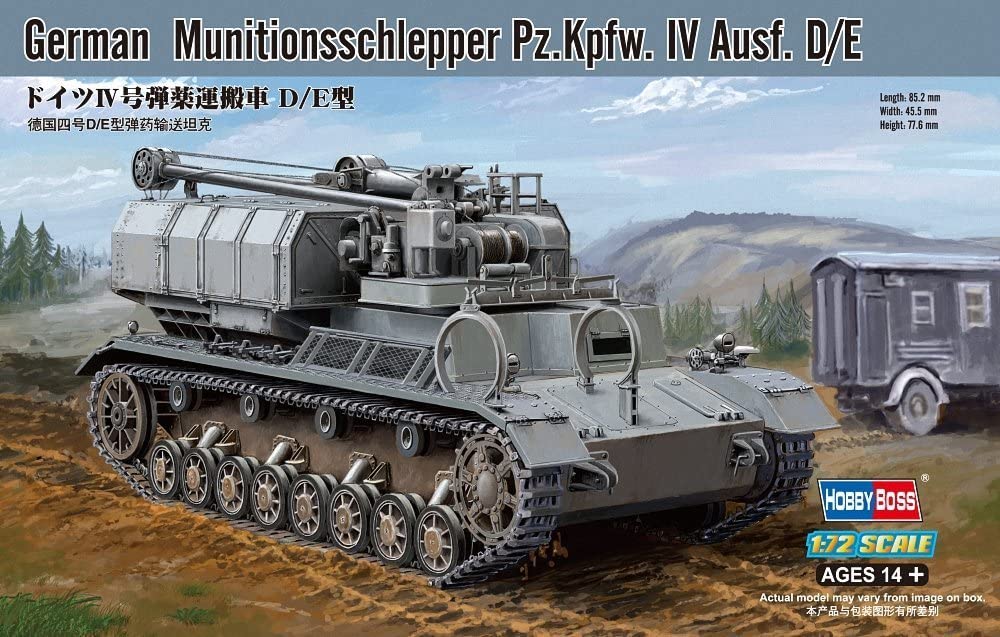 

Сборная модель HobbyBoss 1/72 German Munitionsschlepper Pz.Kpfw.IV Ausf.D/E 82907