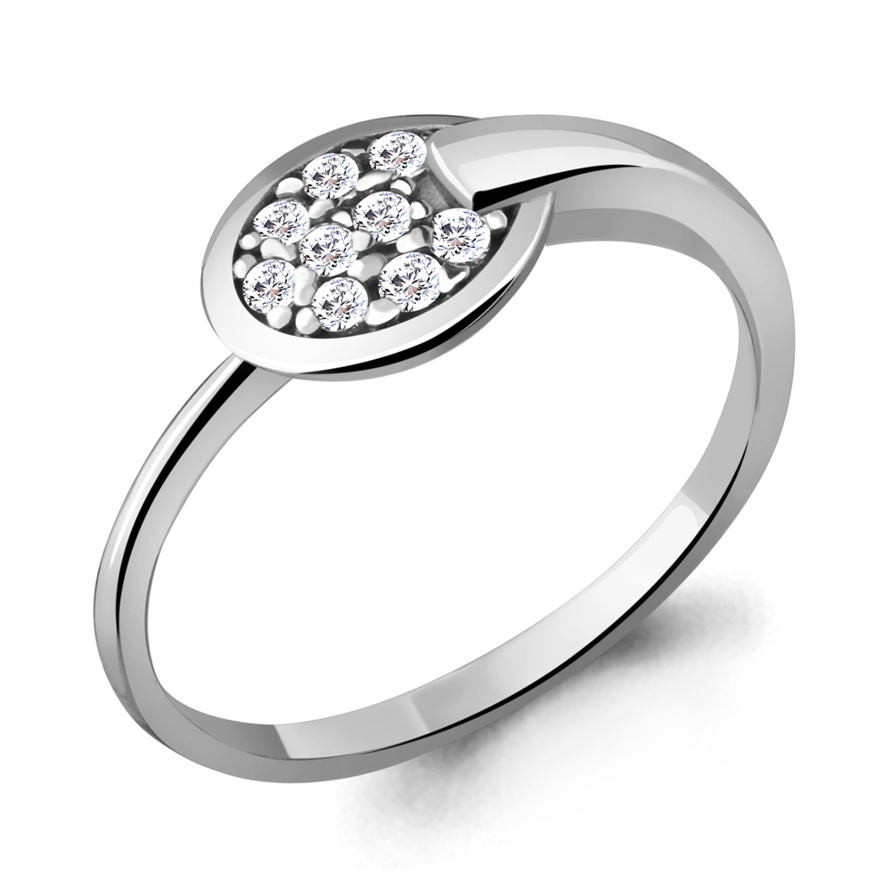 

Кольцо из серебра с фианитом р. 16,5 Aquamarine 68749А_925_р, 68749А_925_р