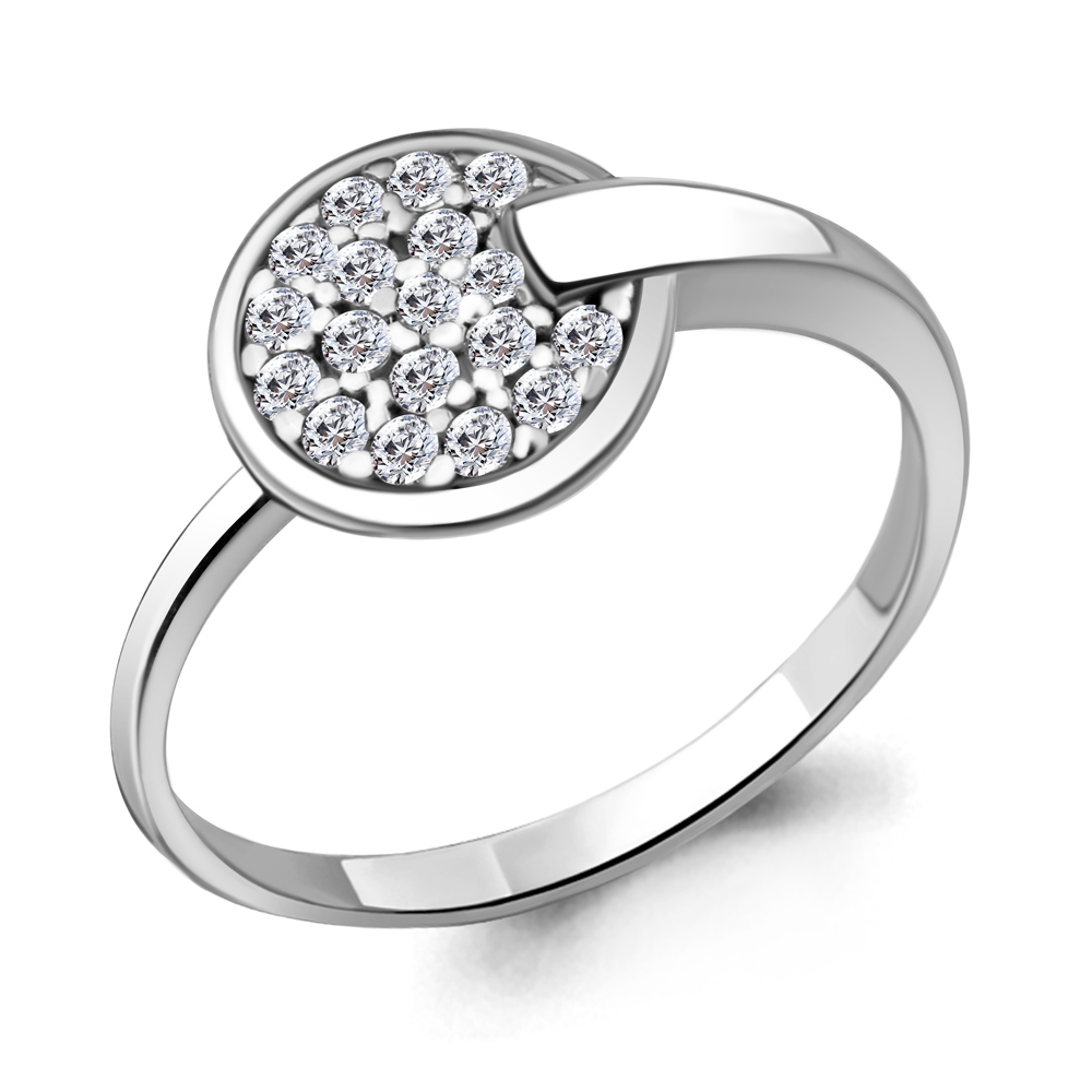 

Кольцо из серебра с фианитом р. 16,5 Aquamarine 68750А_925_р, 68750А_925_р