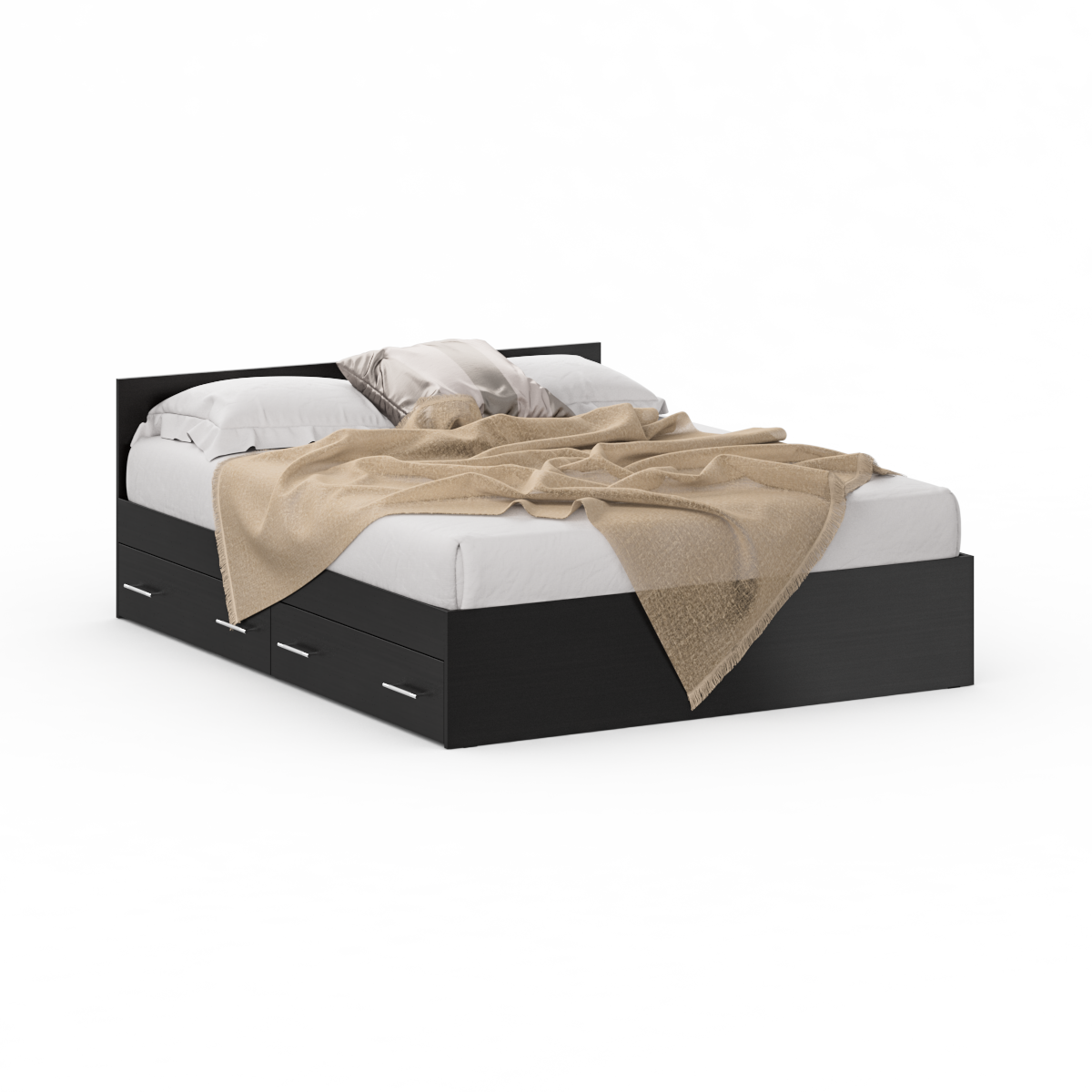 фото Кровать с ящиками стандарт 1600 венге, 164х204х70 см свк