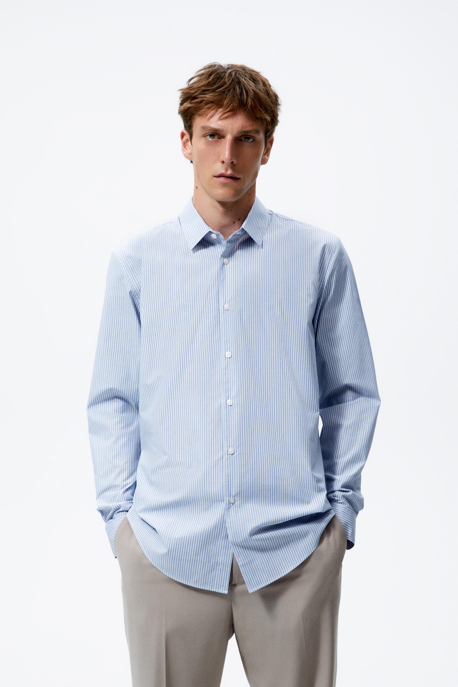 

Рубашка мужская ZARA 03090404 голубая L (доставка из-за рубежа), 03090404