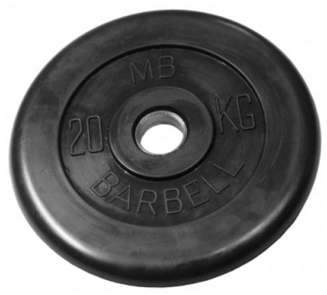 

Диск для штанги MB Barbell Стандарт 20 кг, 31 мм черный, Стандарт