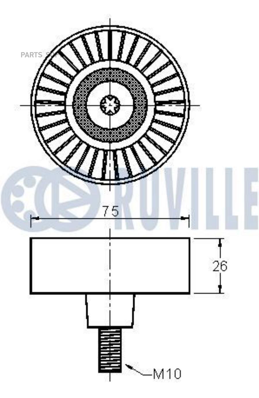 Ролик Руч.Ремня Audi A4,A5,A6,A8,Q7 2.8-3.2fsi 04=> Ruville арт. 541479